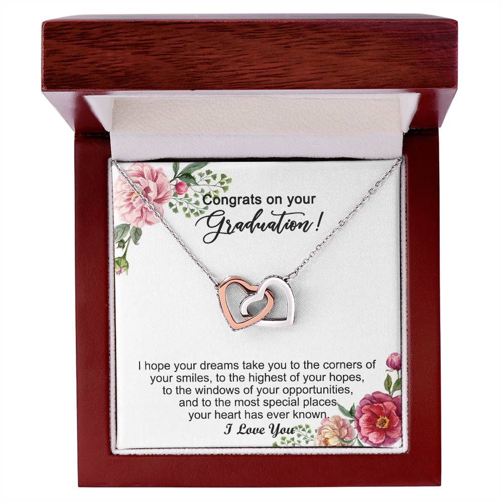 Graduation Gift For Girls Graduation Day - Necklace Interlocking Hearts Necklace