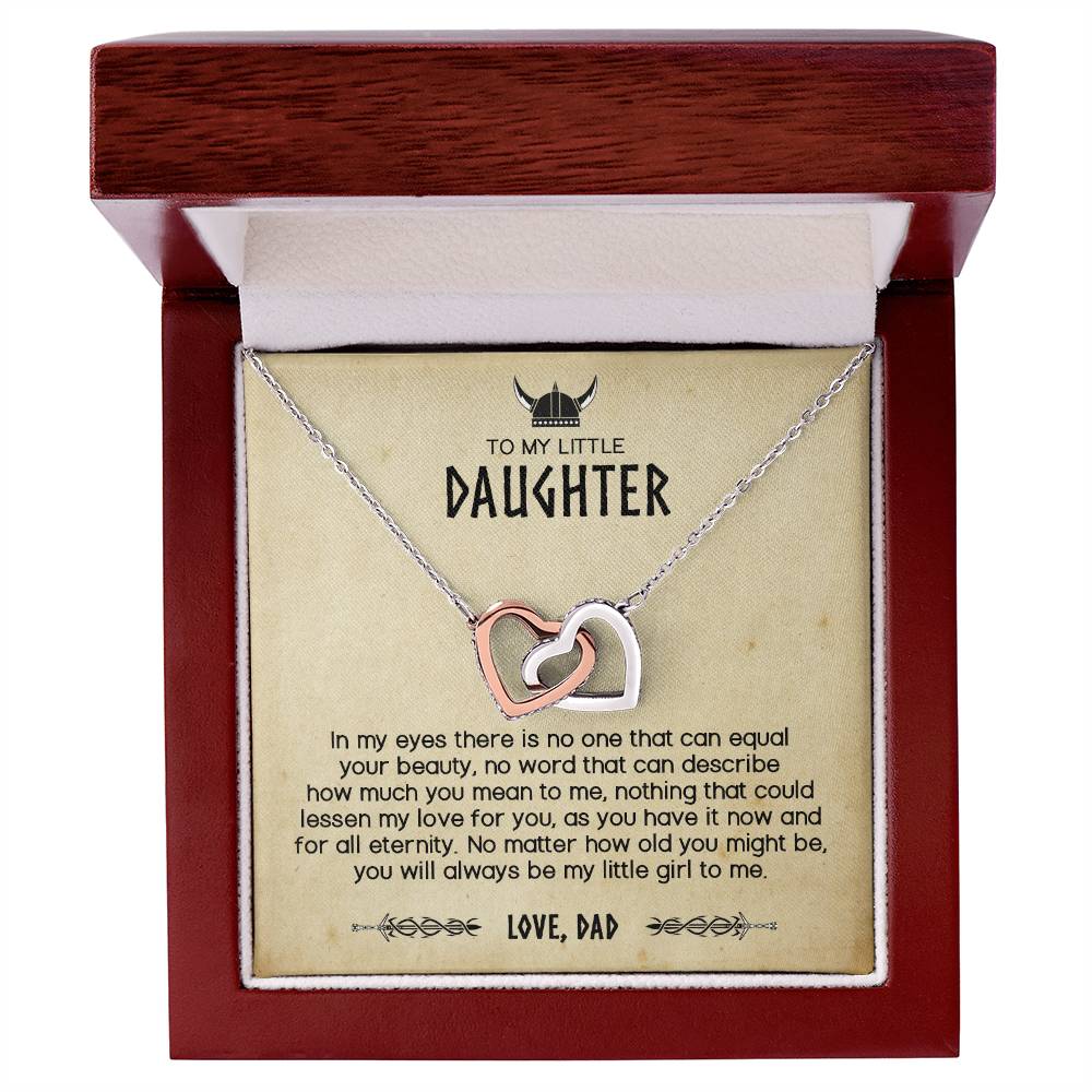 You Will Always Be My Little Viking - Interlocking Hearts Necklace