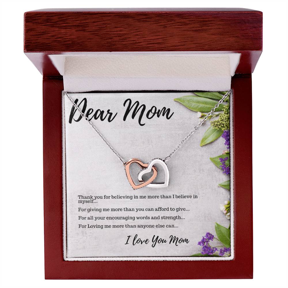 Gift For Mom - Mother'S Day Gift - Birthday Gift - Interlocking Hearts Symbolize Never-Ending Love Interlocking Hearts Necklace