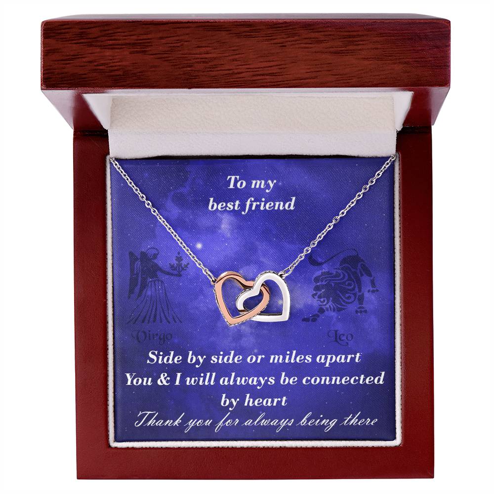 Virgo To Leo Best Friend Interlocked Hearts Necklace Interlocking Hearts Necklace