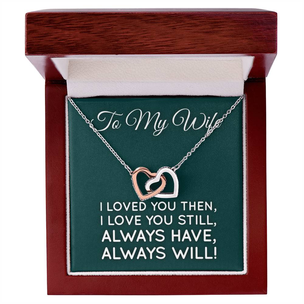 I Love You Interlocking Hearts Necklace