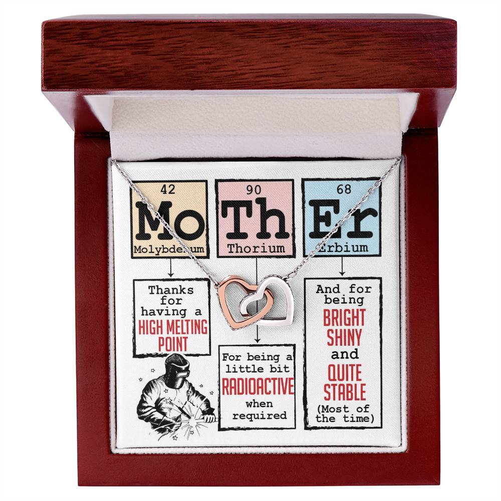 Gift For Mom- Interlocking Heart Necklace Interlocking Hearts Necklace