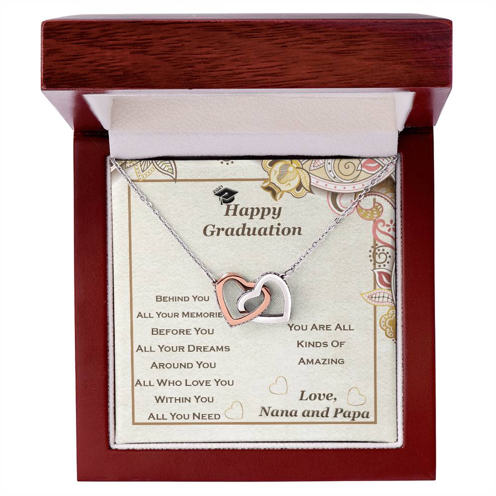 Interlocking Heart Necklace For Your Granddaughter Perfect Graduation Gift Interlocking Hearts Necklace