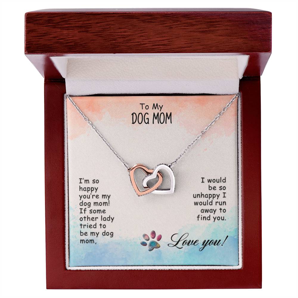 Interlocking Hearts Necklace To My Dog Mom I’M So Happy