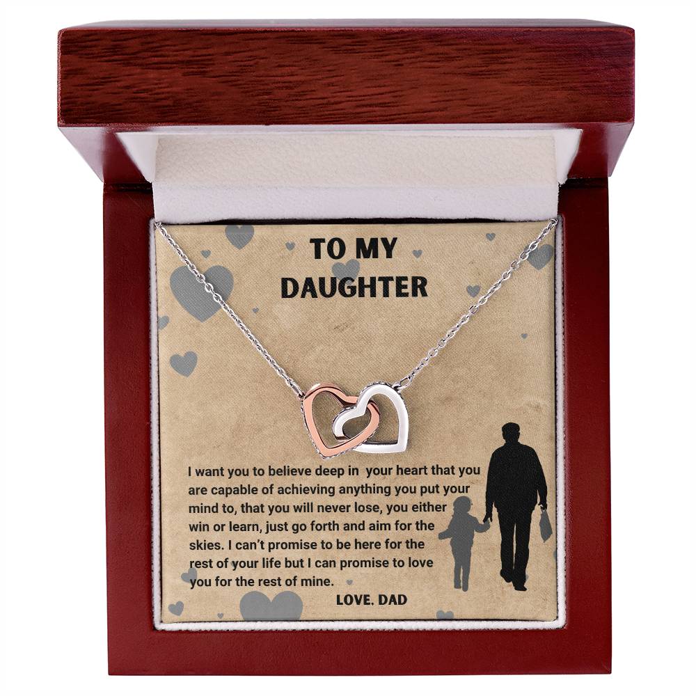 To My Daughter ?? Interlocking Hearts Necklace