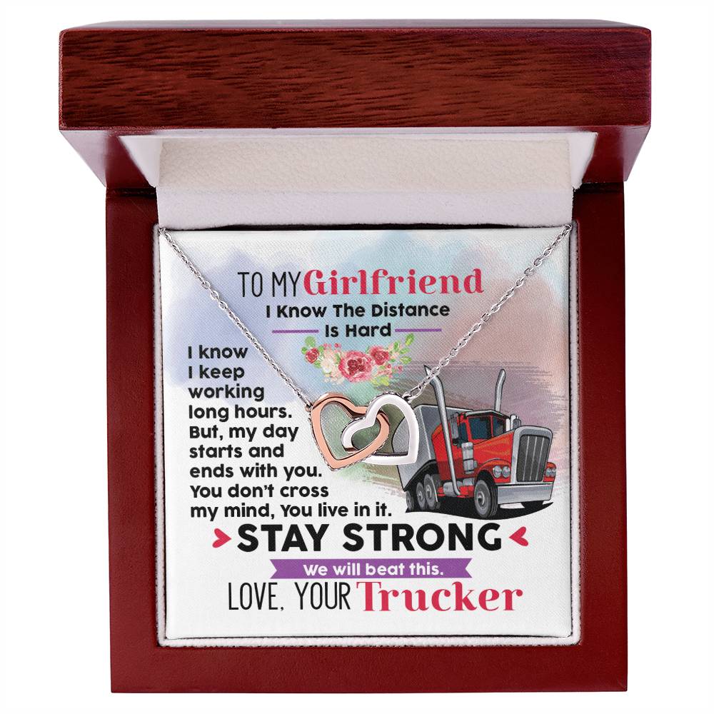 Gift For Girlfriend- Interlocking Heart Necklace Interlocking Hearts Necklace