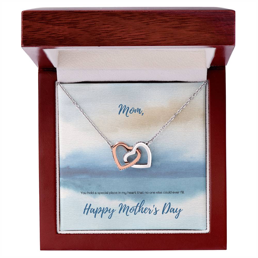 You Hold A Special Place - Mother'S Day Two Hearts Necklace Interlocking Hearts Necklace