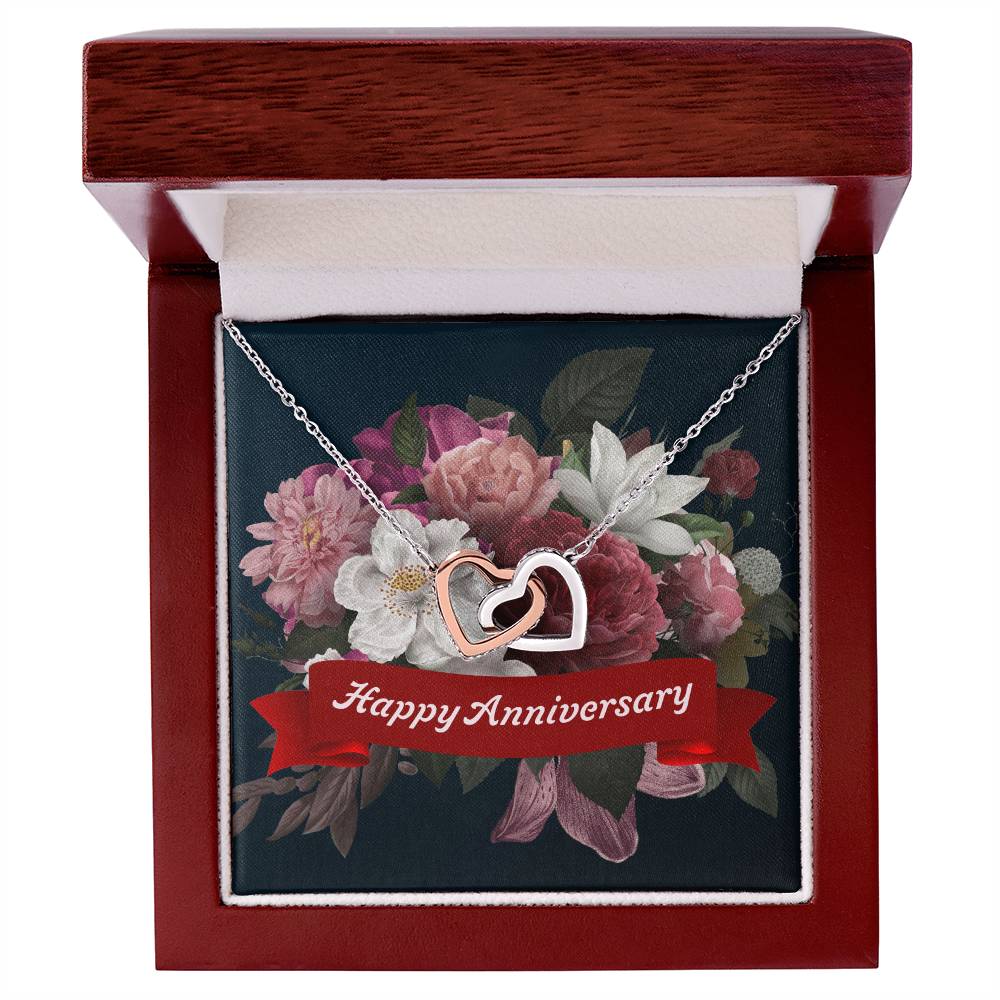 Happy Anniversary - Interlocking Hearts Necklace