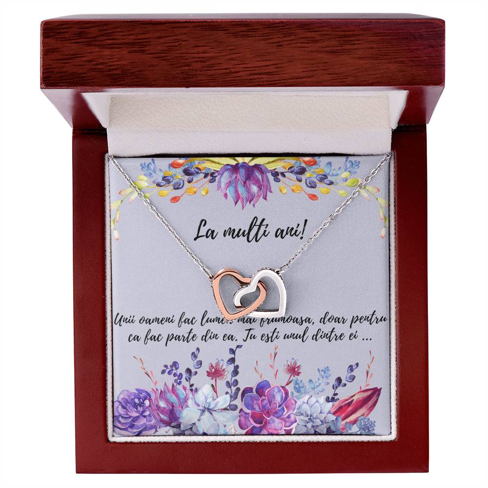 Unii Oameni Fac Lumea Mai Frumoas? Doar Pentru C? Fac Parte Din Ea! Interlocking Hearts Necklace