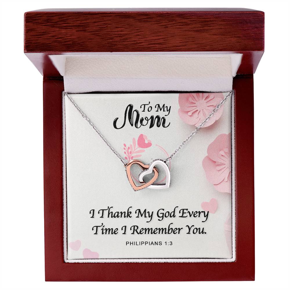 Mom Necklace Mother Necklace Mom Gift Mother'S Day Gift Mother'S Day Necklace Mother Daughter Gift Interlocking Hearts Necklace