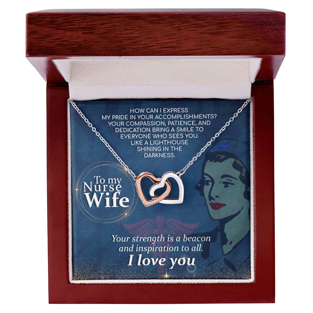 Interlocking Hearts Necklace Nurse Graduation Gift Nurse Gift Nurse Necklace Future Nurse Gift Gift For Nurse