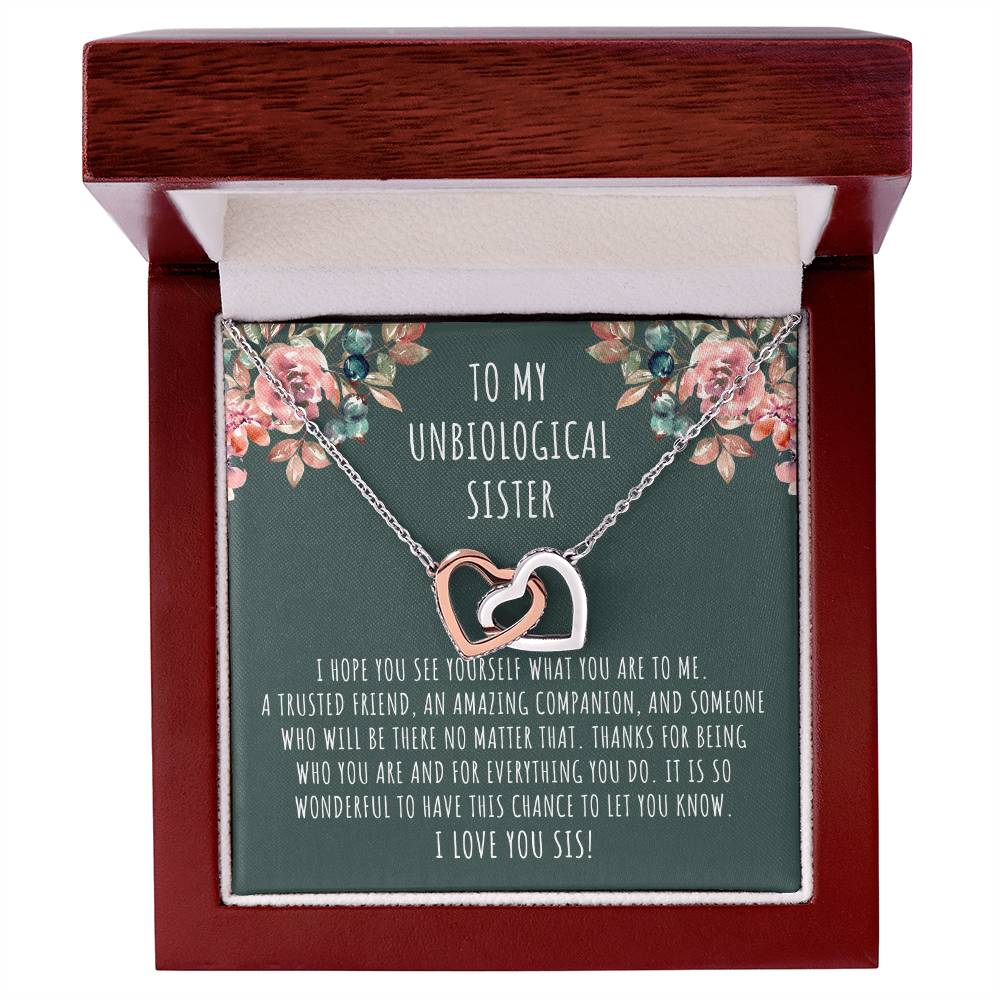 My Unbiological Sister What You Are To Me Interlocked Hearts Necklace Interlocking Hearts Necklace