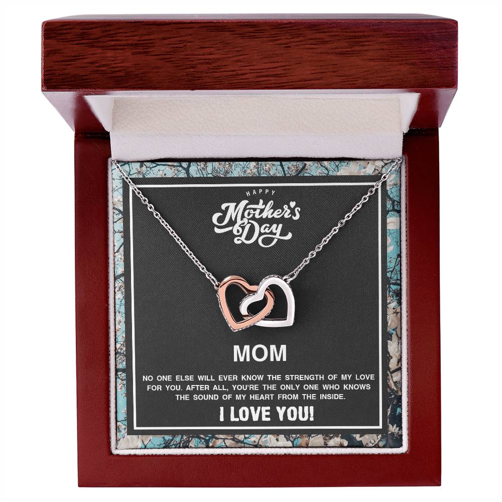 Happy Mother'S Day Gift For Mom Interlocking Hearts Necklace