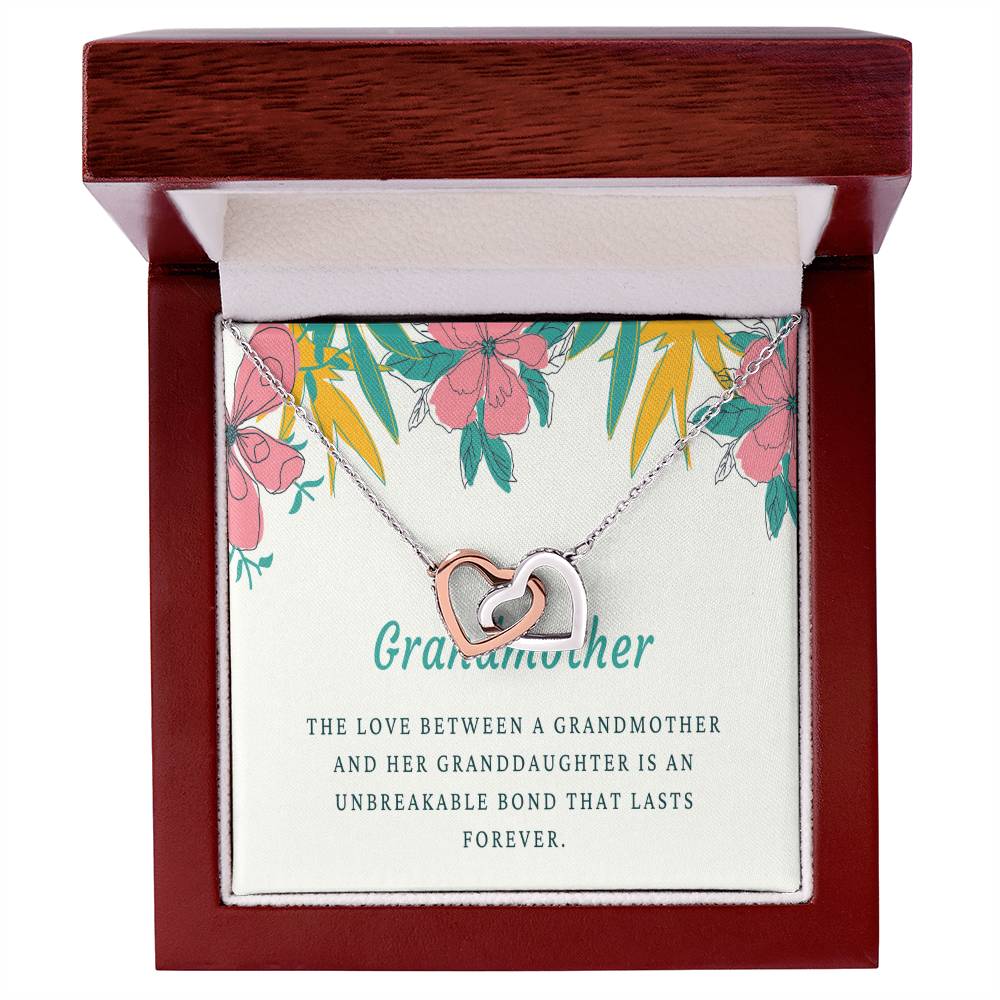 Grandmother Necklace Grandmother Gift Family Necklace Linked Hearts 14Kt Gold Filled Rose Sterling Silver Interlocking Hearts Necklace