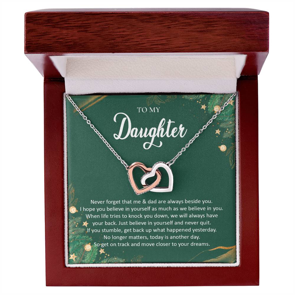 Home Always Beside You - Interlocking Hearts Necklace