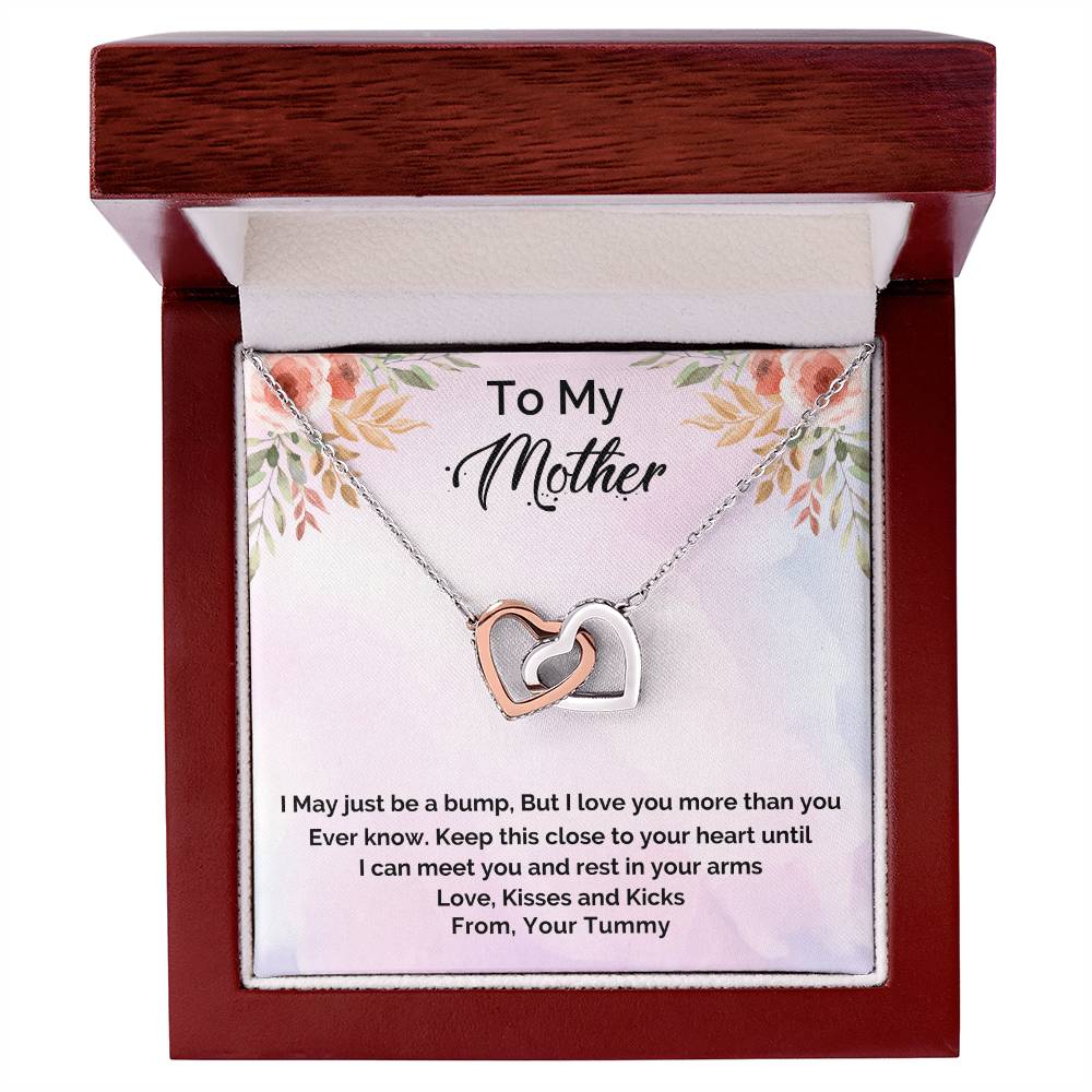 Mother'S Day Perfect Gift For Mom Interlocking Hearts Necklace