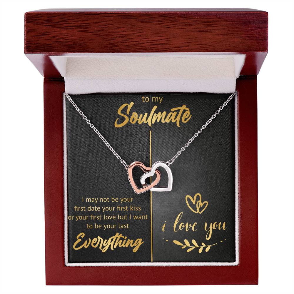 To My Soulmate - Last Everything Interlocking Hearts Necklace