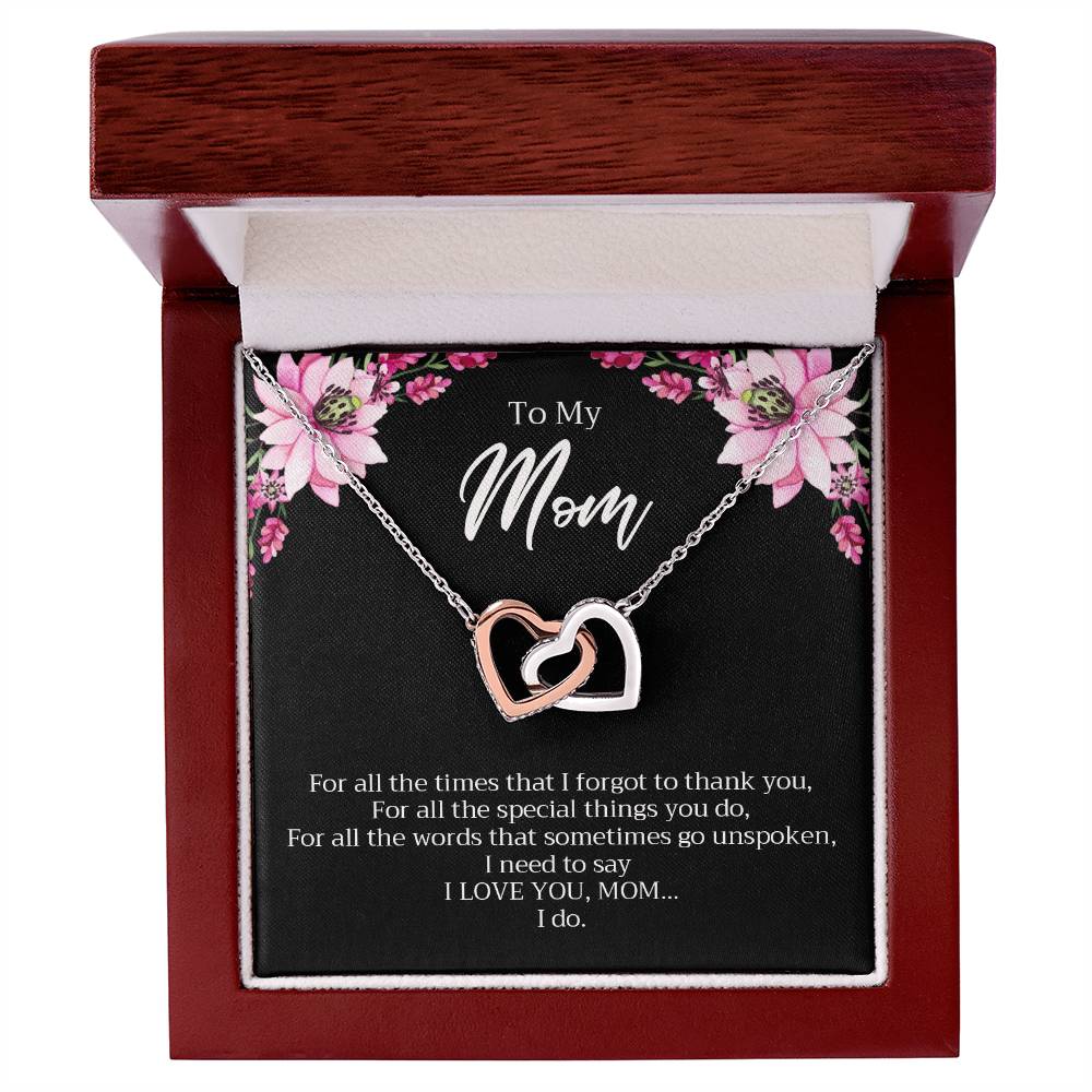 Interlocking Heart Necklace For Mom Interlocking Hearts Necklace