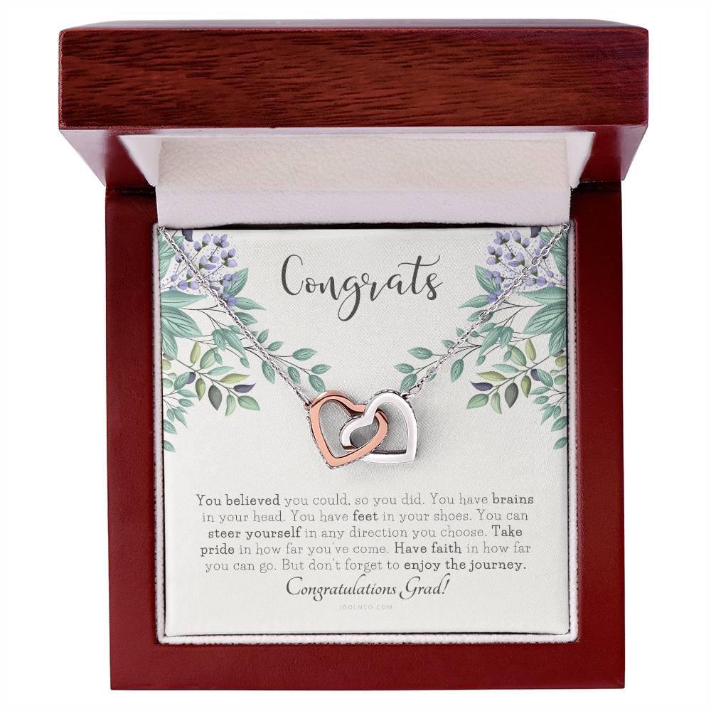 Graduation Gift Necklace Graduation Gift For Her College Graduation Gift For Her High School Senior Graduation Class Of Interlocking Hearts Necklace