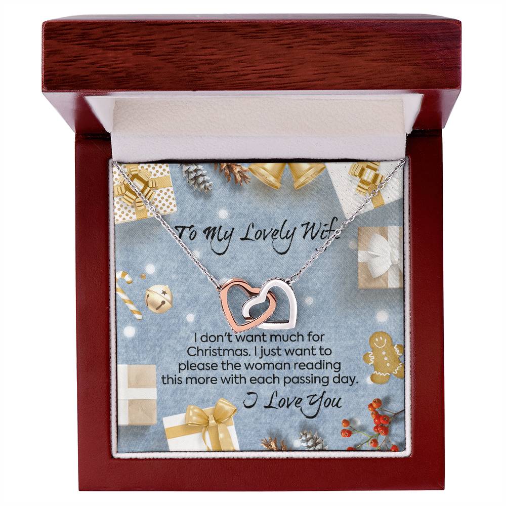 Wife Dancing Love Necklace Christmas Gift From Husband Interlocking Hearts Necklace