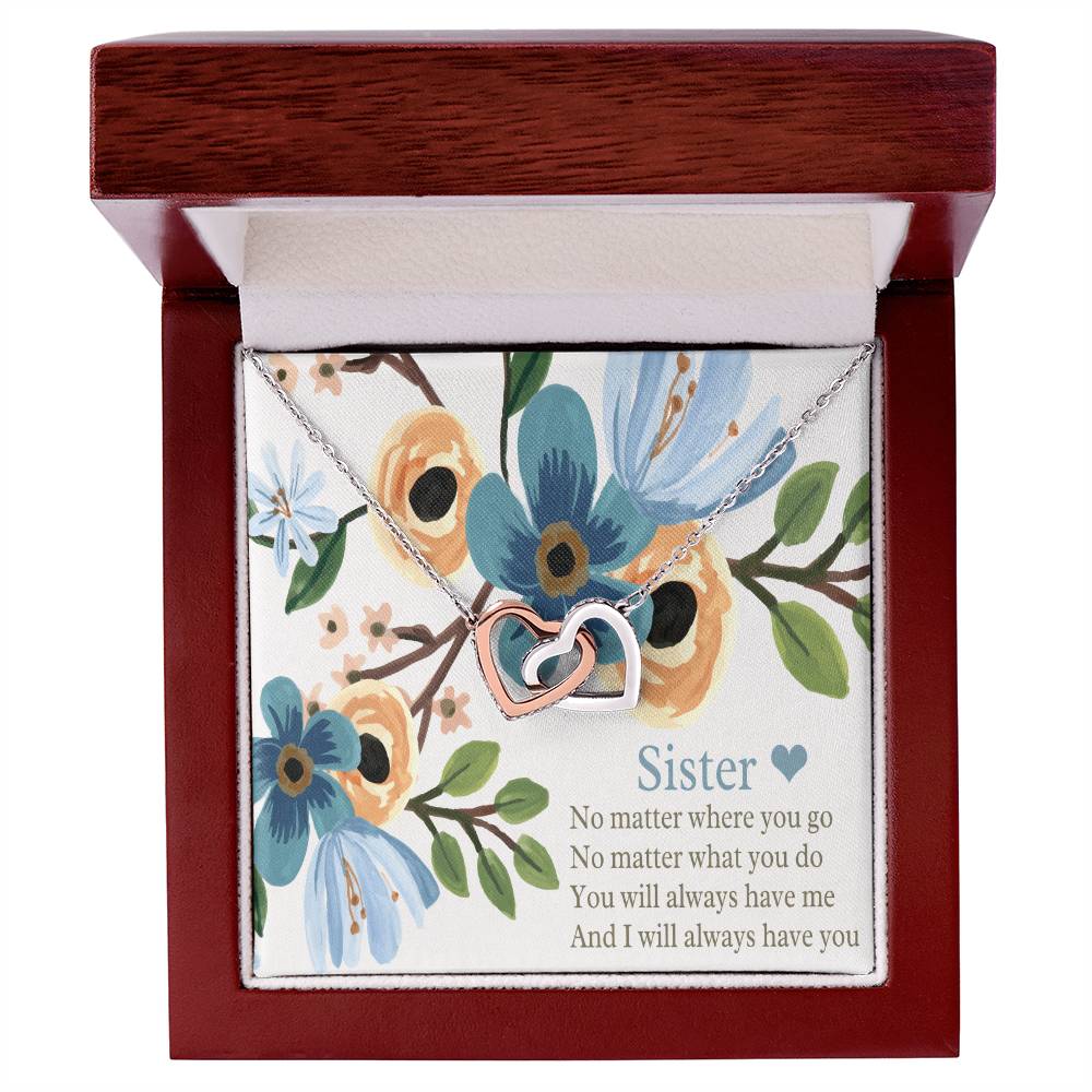 Love Knot Necklace To My Sister Sisters At Heart Best Friend Gift Jewelry Best Friend Necklace Bff Necklace Long Interlocking Hearts Necklace