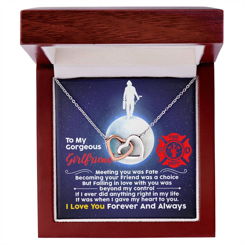 Firefighter'S Girlfriend - Interlocking Heart Necklace Interlocking Hearts Necklace