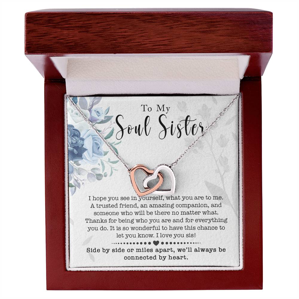 Soul Sister - Hearts Necklace Interlocking Hearts Necklace