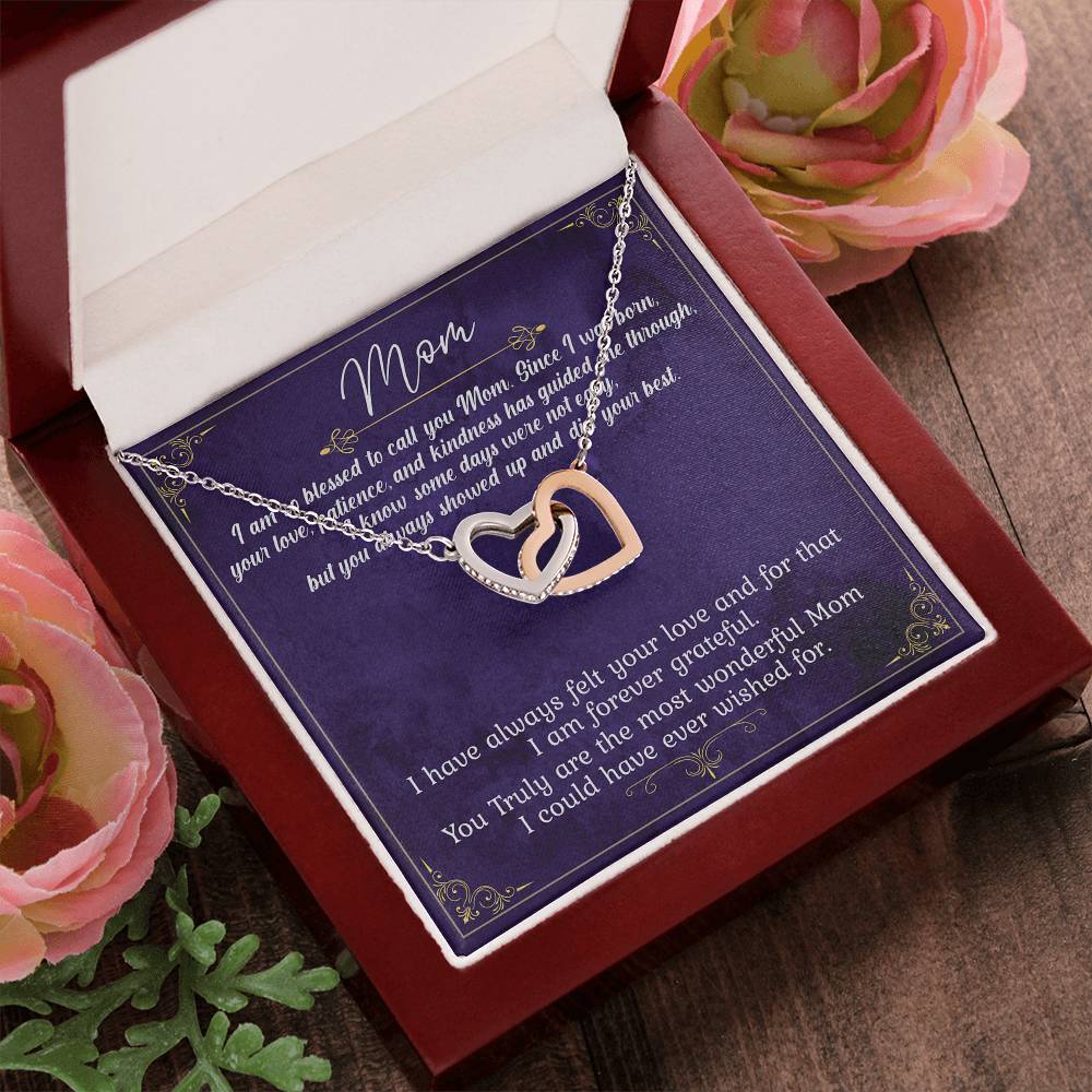 I Am Blessed To Call You Mom Limited Edition Interlocking Hearts Necklace