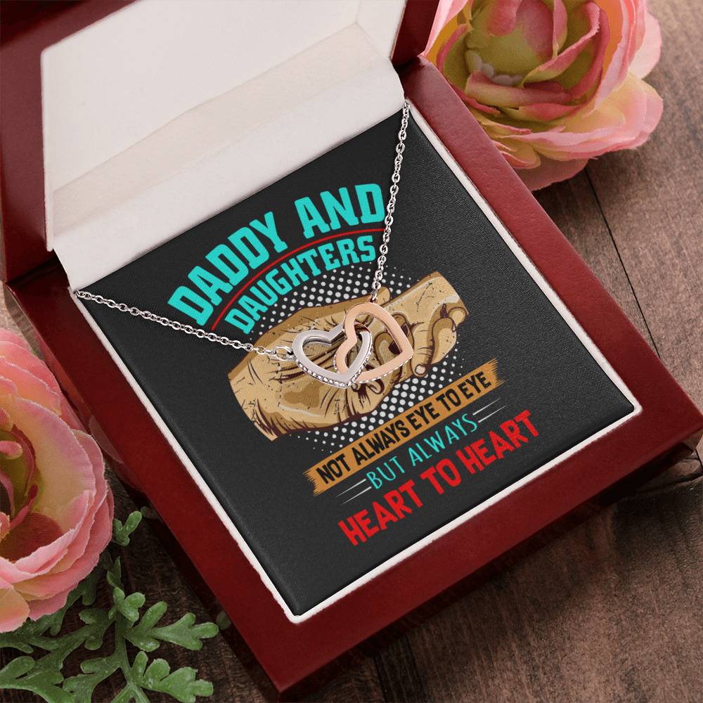 Daddy And Daughters Interlocking Hearts Necklace