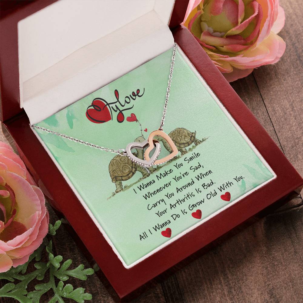 To My Love Gift For Her Valentines Gift Valentines Necklace Gift For Her I Love You Necklace Interlocking Hearts Necklace