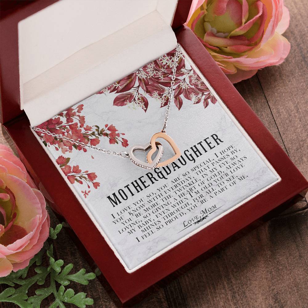 Mother & Daughter Necklace-Interlocking Heart Interlocking Hearts Necklace