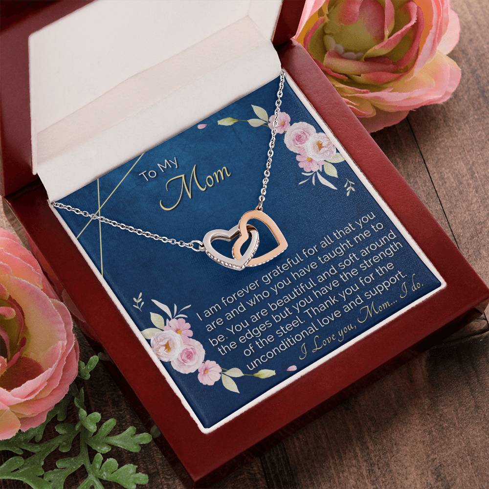 Mother'S Day Gift From Daughter To Mom Love Gift For Mom Interlocking Hearts Necklace