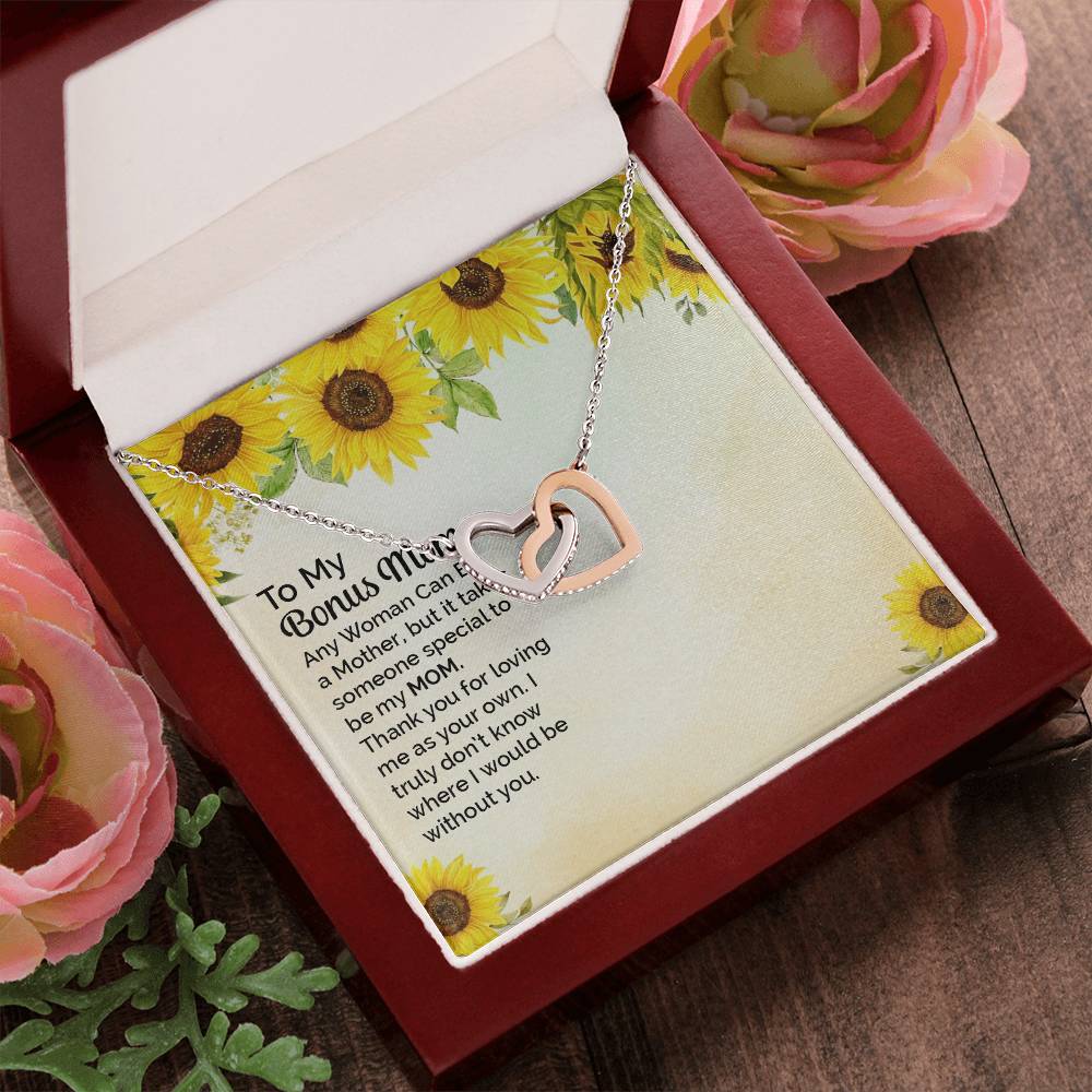 Necklace Gift For Mom To My Mom Necklace Gift Love Knot Necklace For Mom Custom Mom Birthday Necklace Gift My Mom Jewelry Massage Box Interlocking Hearts Necklace