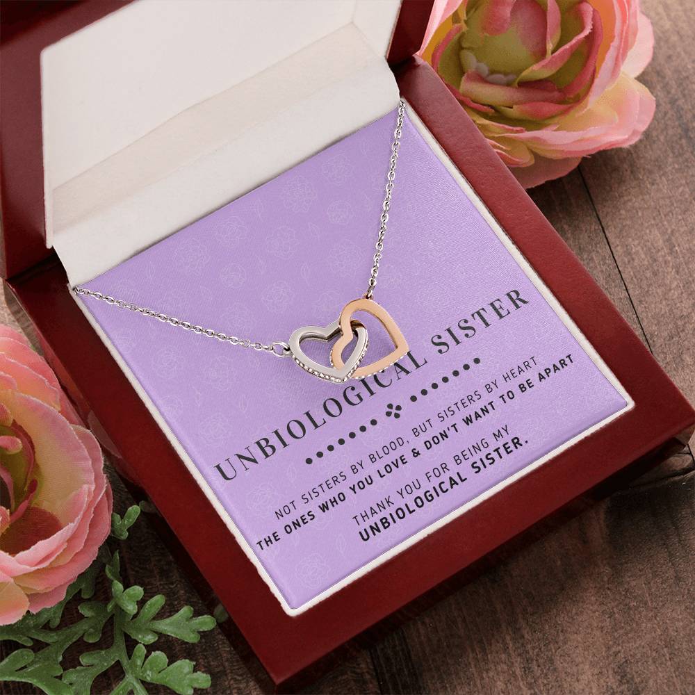 Sisters By Heart - Interlocking Heart Necklace Interlocking Hearts Necklace