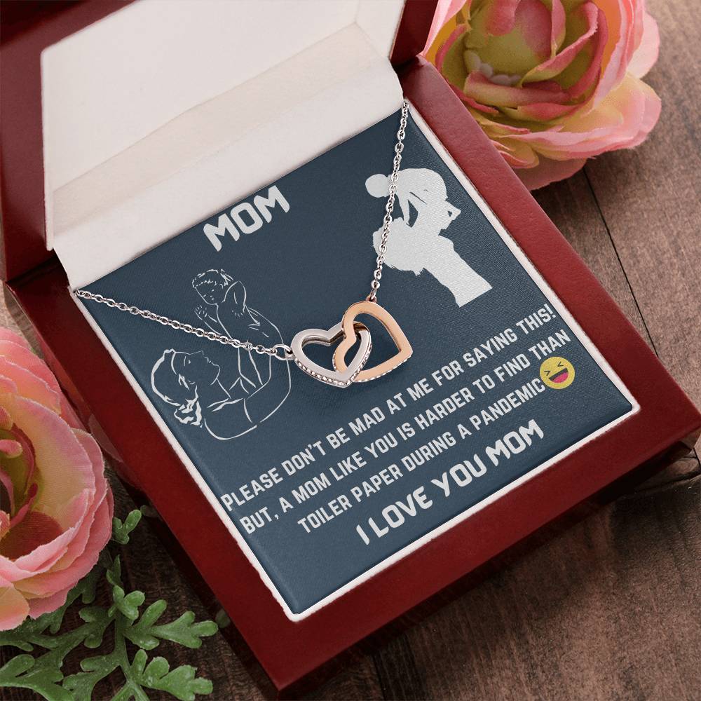 Interlocked Hearts Necklace For Mom Interlocking Hearts Necklace