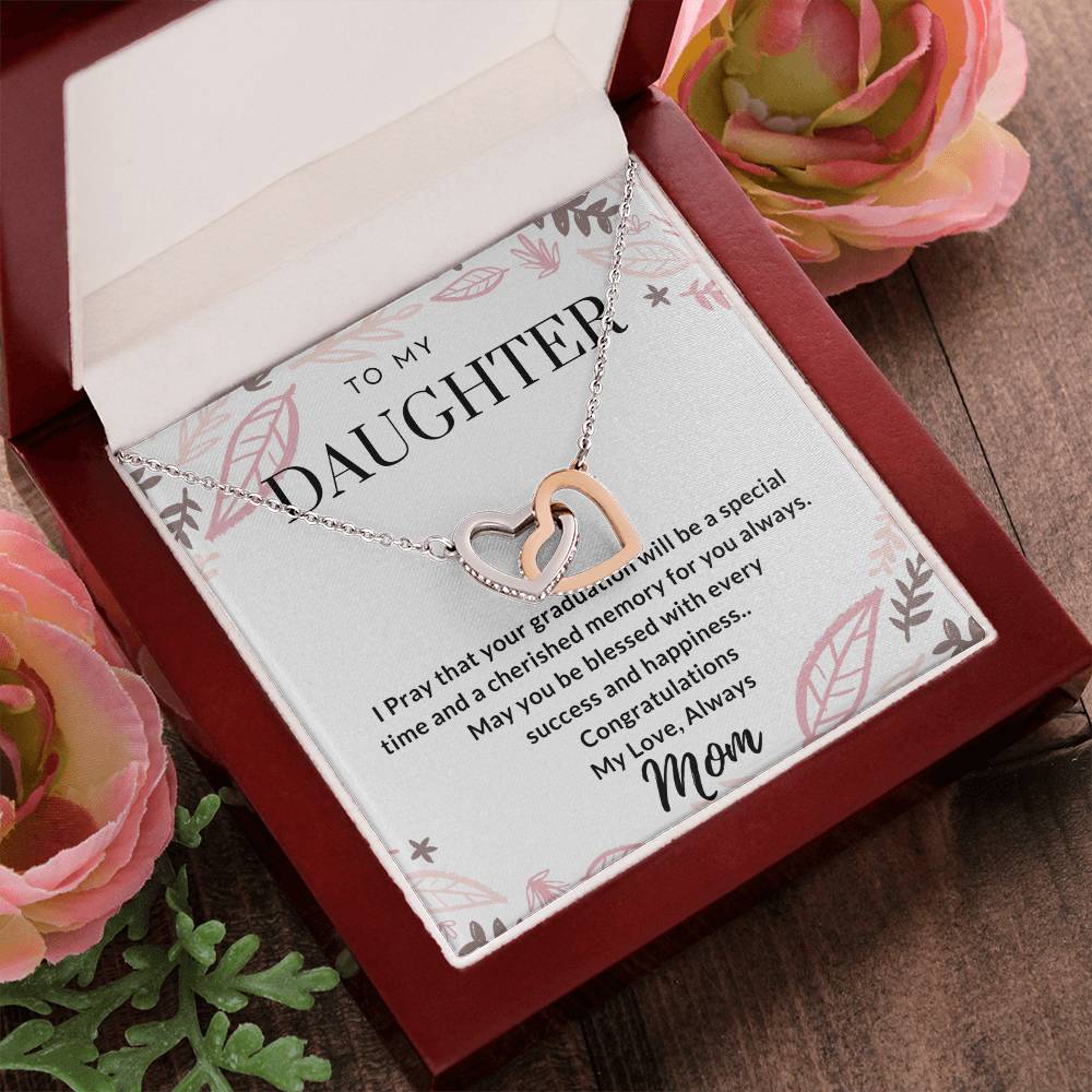 Graduation Gifts For Daughter Interlocking Hearts Necklace