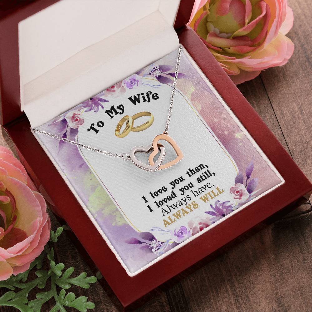 I Love You - Inter-Locking Heart Necklace Interlocking Hearts Necklace