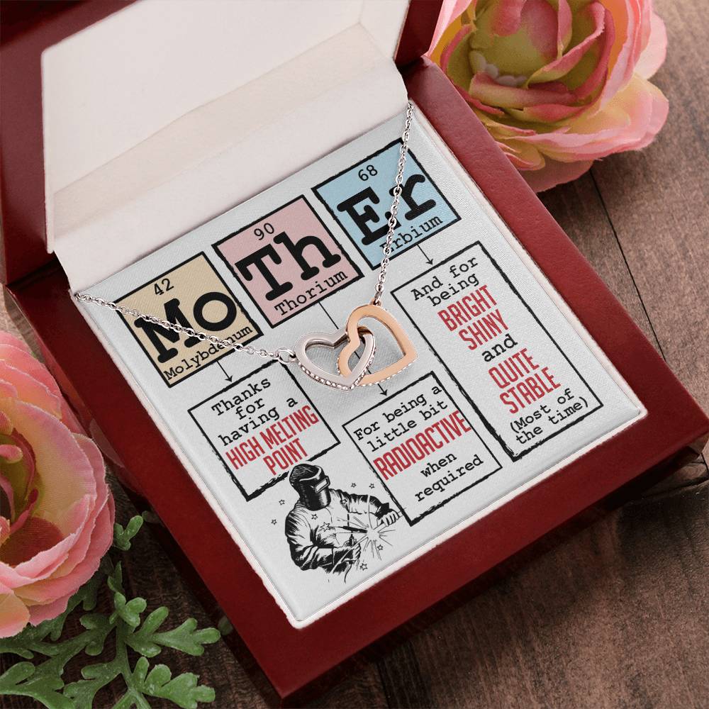 Gift For Mom- Interlocking Heart Necklace Interlocking Hearts Necklace