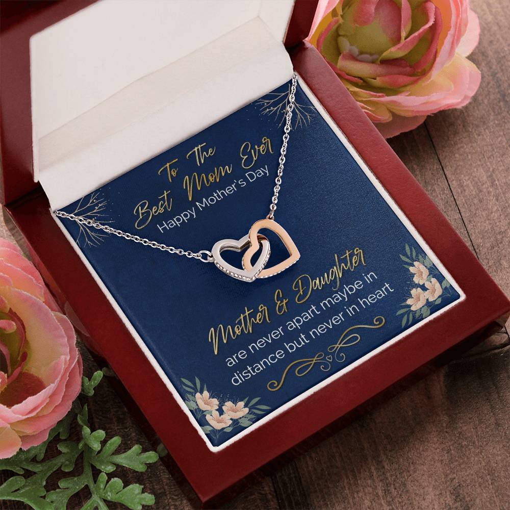 Meaningful Gifts For Mom Interlocking Hearts Necklace