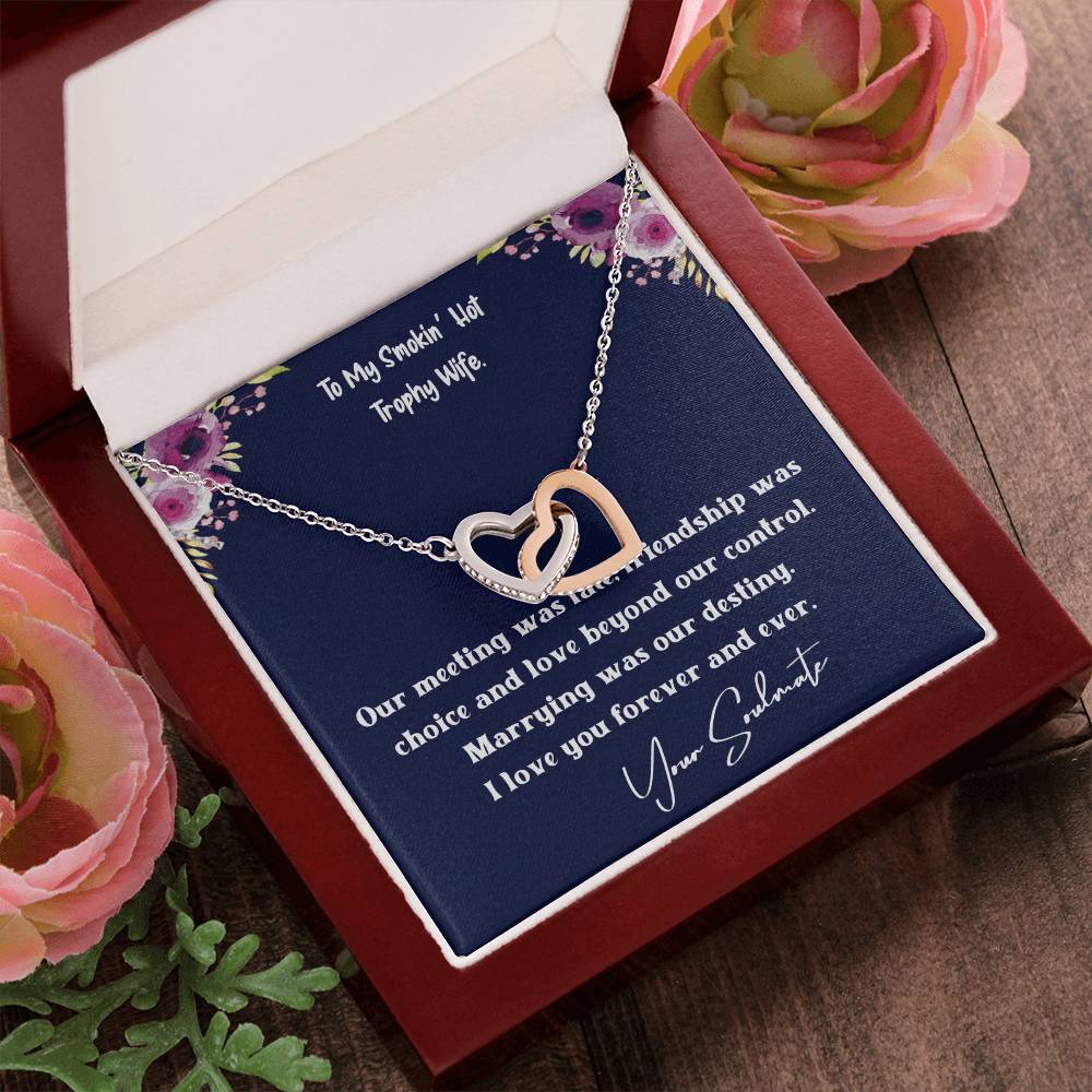 Marrying Was Our Destiny Interlocking Hearts Necklace