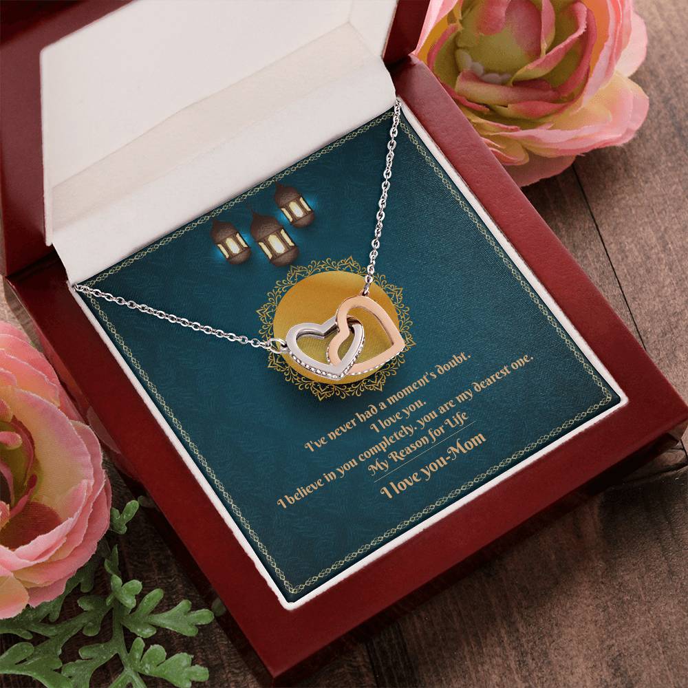 Mom Personalized Gift Interlocking Hearts Necklace