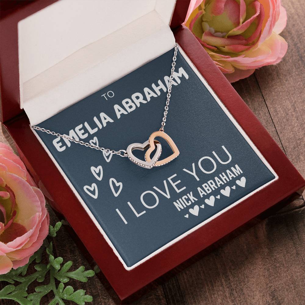 Interlocked Necklace Interlocking Hearts Necklace