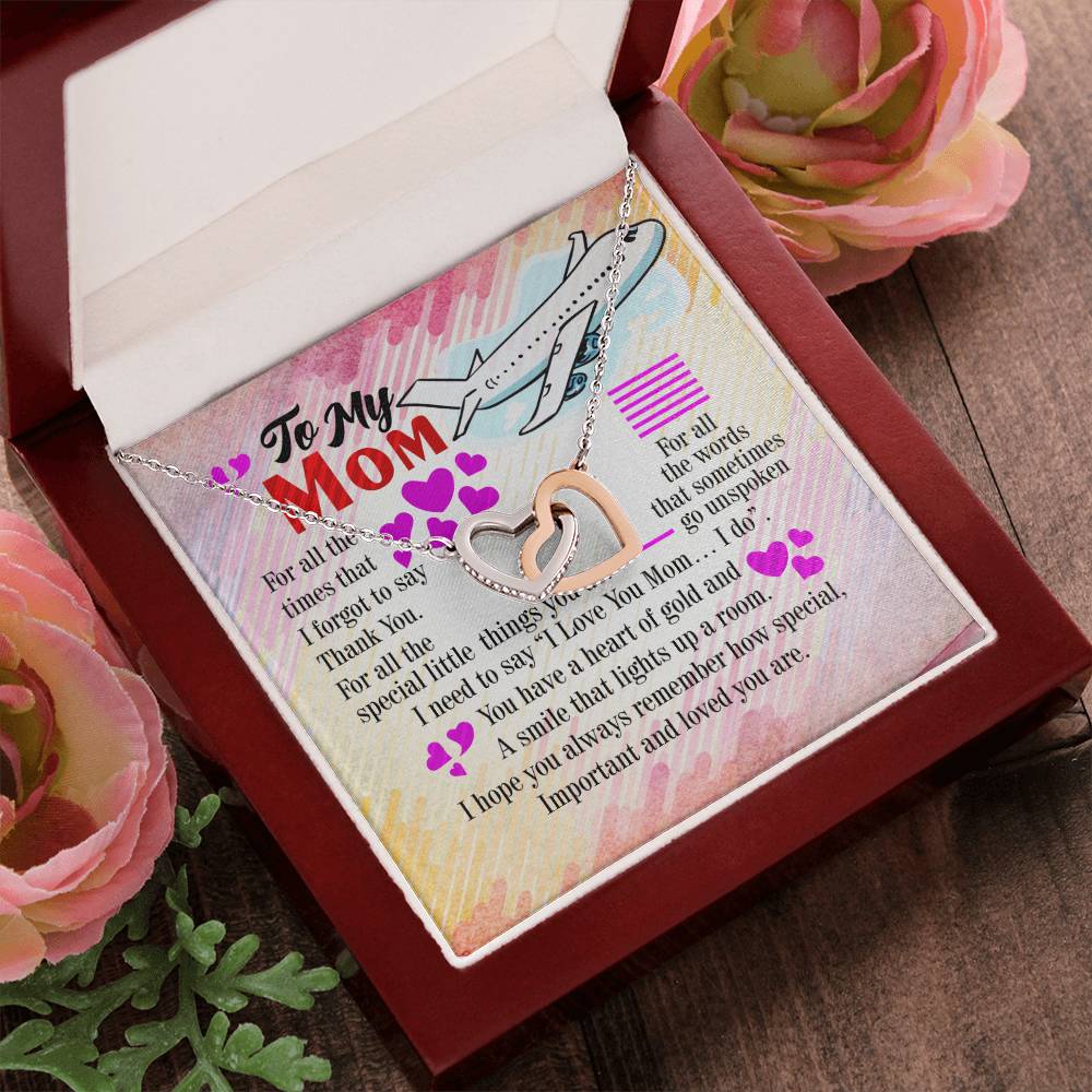 Pilot'S Mom - Interlocking Heart Necklace Interlocking Hearts Necklace