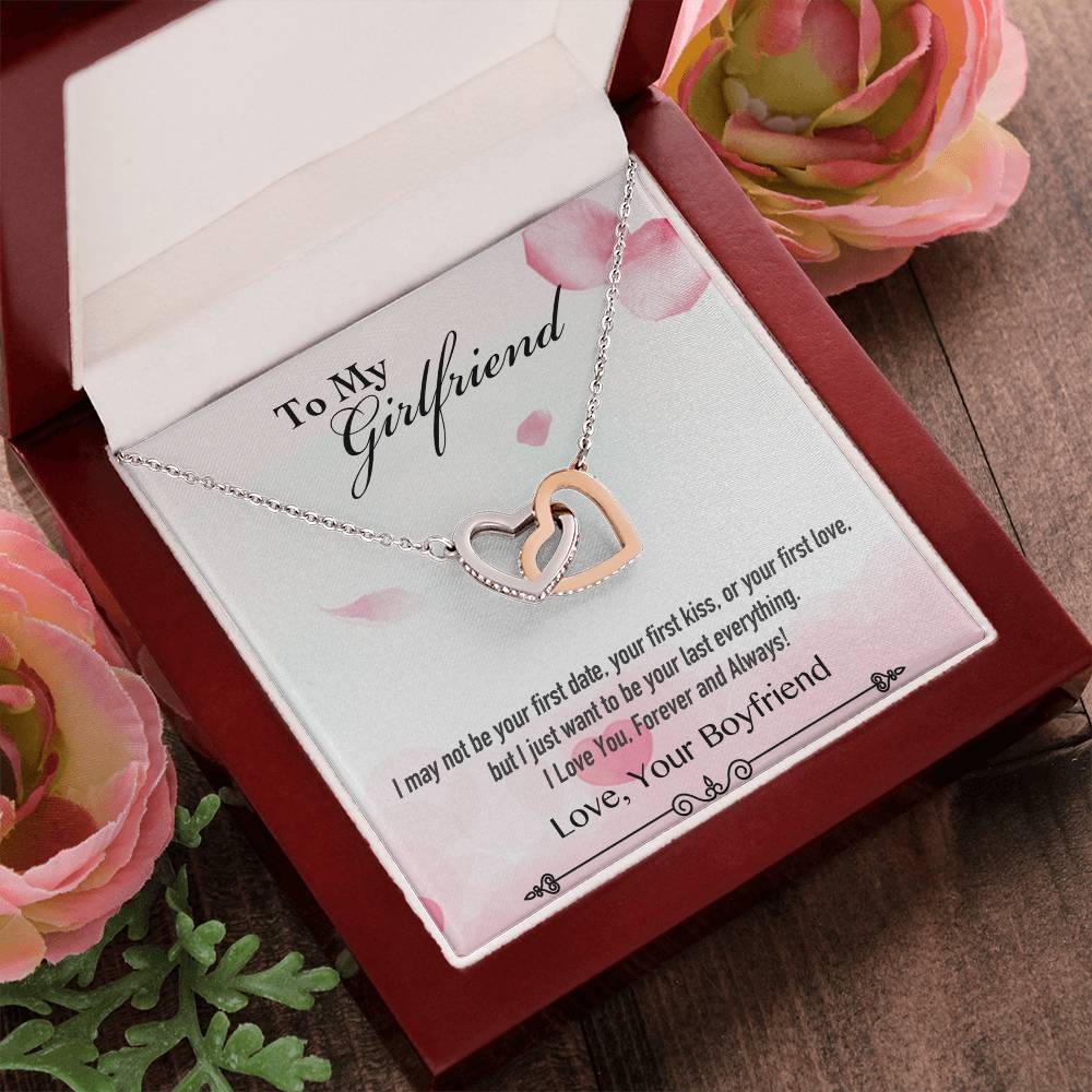 To My Girlfriend - Be Your Last Everything - Interlocking Heart Necklace Interlocking Hearts Necklace