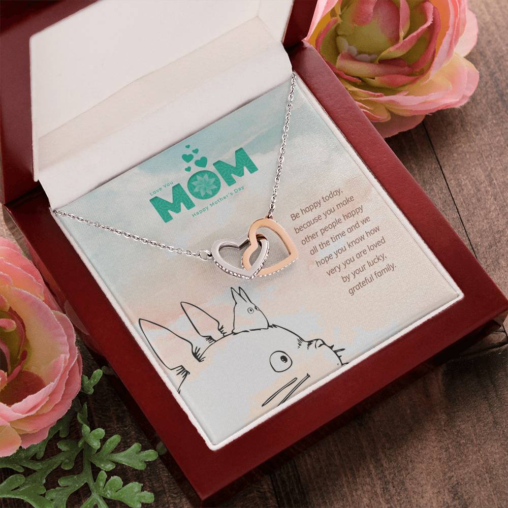 Special Edition Be Happy Today Mom Interlocked Hearts Necklace - Tm2V8 Interlocking Hearts Necklace