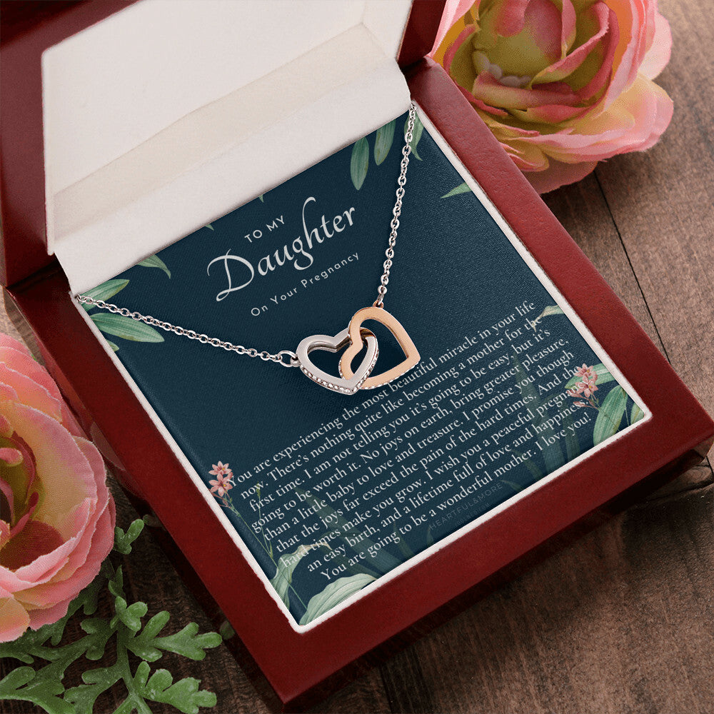 Pregnancy Gift For Daughter Baby Shower Gift Mom To Be Gift Expecting Mom Gift Pregnant Daughter Gift From Mom Interlocking Hearts Necklace