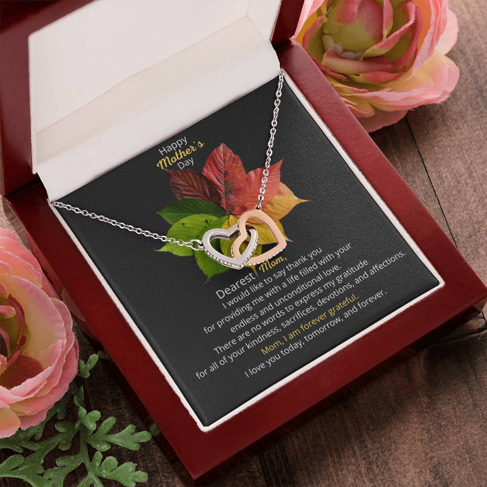 Gift For Mom Interlocking Hearts Mother'S Day Gift Birthday Gift For Mom Interlocking Hearts Necklace