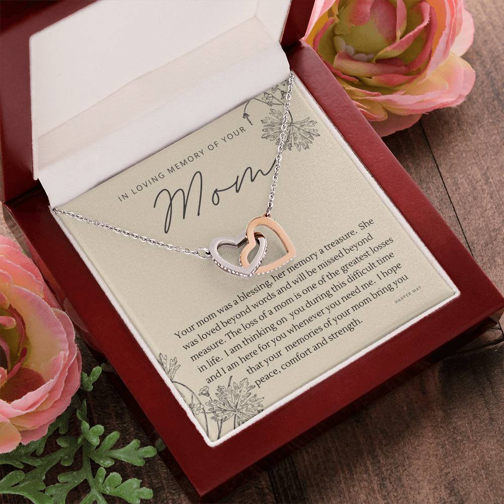 15 Loss Of Mother Interlocking Hearts Necklace