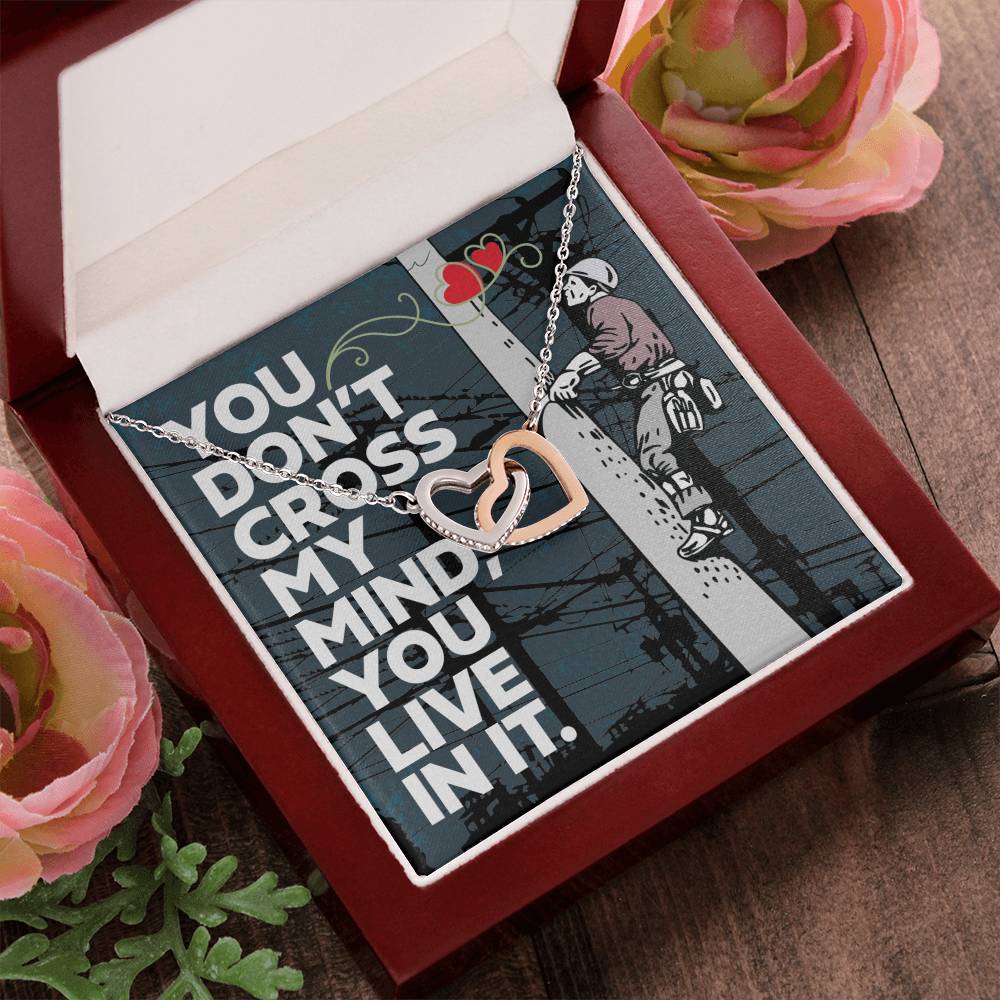 Lineman'S Girlfriend - Interlocking Heart Necklace Interlocking Hearts Necklace