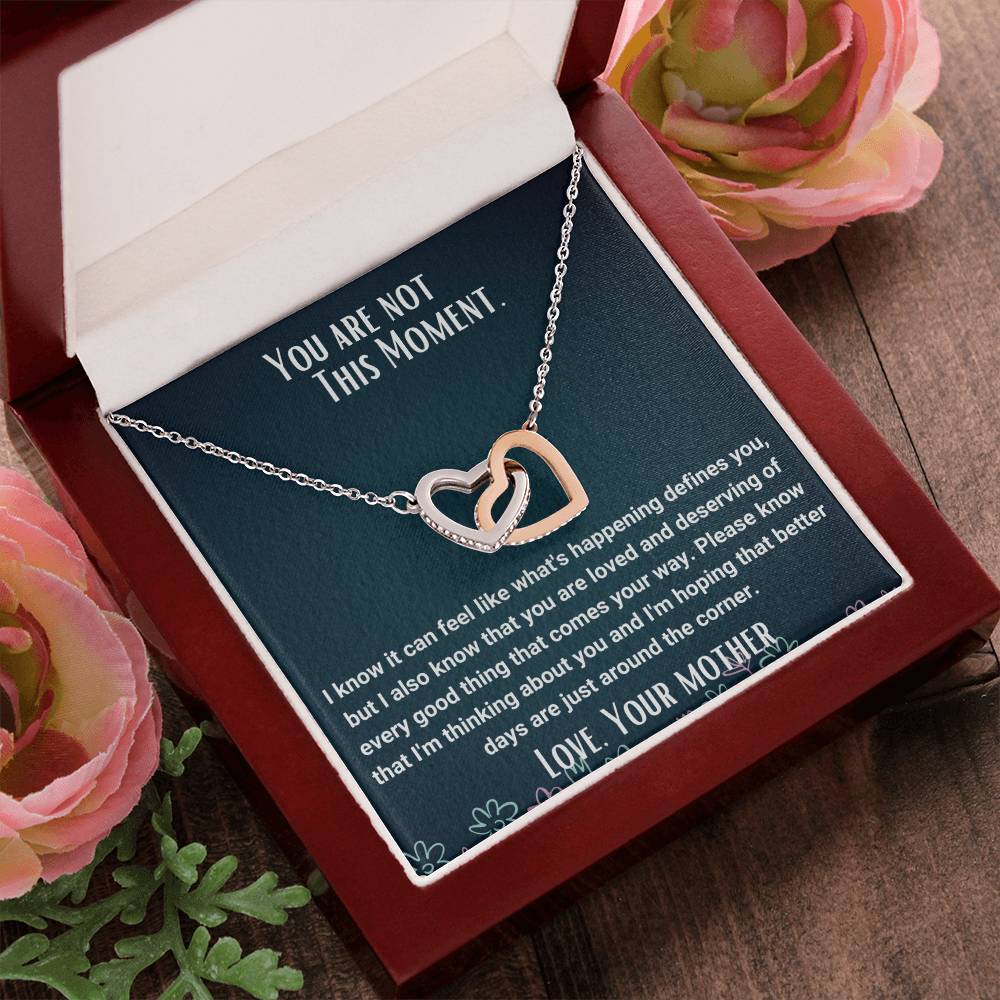 Interlocked Jewelry Mother Sympathy Gift To Daughter Interlocking Hearts Necklace